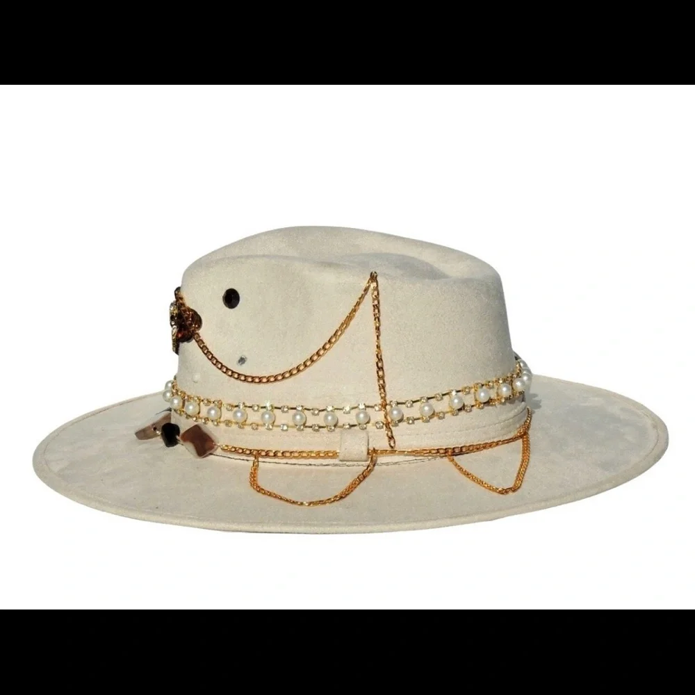 Handmade wide brim hat made in Mexico hand painted - Picture 6 of 15